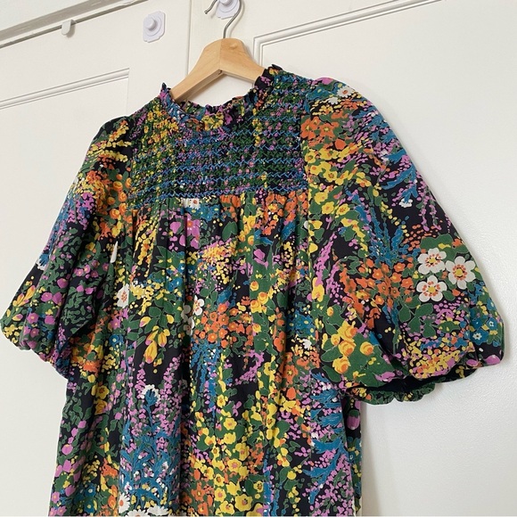 Banjanan Nicole Mini Dress Loki's Garden Black Floral Print - Picture 6 of 8